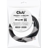 Club 3D Displayport 1.4 VESA Gecertificeerde kabel male-male Zwart, 2 meter, 4K 120Hz, 8K 60Hz, 32.4Gbps