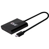 Club 3D MST Hub USB 3.1 Gen1 Type C to HDMI 1.4 adapter Zwart, CSV-1546, Dual Monitor