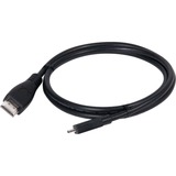 Club 3D Micro HDMI > HDMI 2.0 kabel Zwart, 1 meter, 4K 60Hz