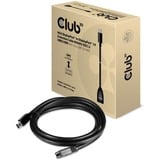 Club 3D Mini DisplayPort > DisplayPort 1.4 (female) verlengkabel Zwart, 0,1 meter