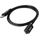 Club 3D Mini-DisplayPort naar DisplayPort 1.4 (male) verlengkabel Zwart, 1 meter