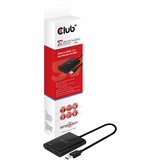 Club 3D USB 3.2 Gen1 Type A naar HDMI Dual Monitor 4K 60Hz adapter Zwart, CSV-1474