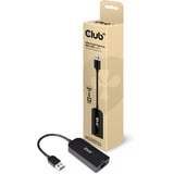 Club 3D USB-A 3.2 Gen1 > RJ-45 2.5Gbps adapter Zwart, 0,16 meter