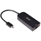 Club 3D USB-C 3.2 Gen1 > RJ-45 2.5Gbps adapter Zwart, 0,16 meter