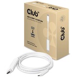 Club 3D USB-C > HDMI 2.0 UHD Active M/M kabel Wit, 1,8 meter