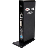 Club 3D USB Gen 1 Type A Dual Display Docking Station Zwart, CSV-3242HD, Retail