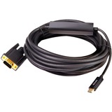 Club 3D USB Type C - VGA Active kabel adapter Zwart, 5 meter, CAC-1512