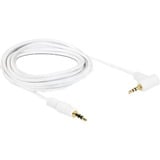 DeLOCK 3,5 mm naar 3,5 mm 90° kabel Wit, 2 meter