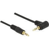DeLOCK 3,5 mm naar 3,5 mm 90° kabel Zwart, 5 meter