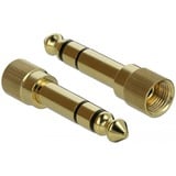 DeLOCK Adapter 6,35 mm stereo plug (male) > 3,5 mm stereo jack 3-pin (female) Goud