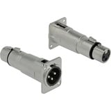 DeLOCK D-Type Module XLR plug > XLR jack Zilver