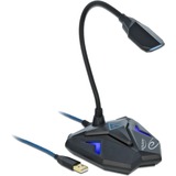 DeLOCK Desktop USB Gaming Microfoon Zwart/blauw