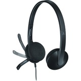 Logitech USB H340 on-ear headset Zwart, Retail