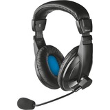 Trust Quasar Headset over-ear  Zwart/blauw, 21661, Pc