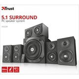 Trust Vigor 5.1 Surround Speaker System luidspreker Zwart, 22236
