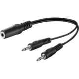 goobay 2x 3,5 mm mono > 1x 3,5 mm stereo adapter kabel 