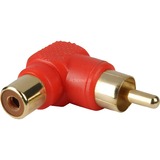 goobay RCA (female) naar RCA (male) adapter Rood, 90º hoek, Bulk