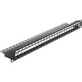 DeLOCK 19" keystone 24-poorts patchpaneel Zwart