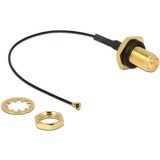 DeLOCK Antenne kabel. RP-SMA female naar MHF IV/HSC adapter Zwart