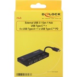 DeLOCK Externe USB 3.1 Gen 1 USB-C > 4x USB-A + 1x USB-C PD USB-hub 