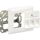 DeLOCK Keystone Wall Outlet 3 Port compact doos Wit