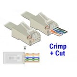 DeLOCK RJ45 Crimp+Cut Plug Cat.6 STP stekker Transparant, 20 stuks