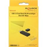 DeLOCK USB 3.0 Dual Band Stick wlan adapter Zwart