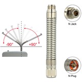 DeLOCK Zwanenhals antenneverlenging N-plug > N-jack verlengkabel Roestvrij staal