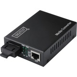 Digitus Fast Ethernet Media converter, RJ-45/SC Zwart