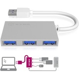 ICY BOX IB-Hub1402 usb-hub Zilver, 4 Port USB 3.0