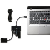 Kensington USB-C 4-Port usb-hub Zwart, 2x USB-A 3.0 | 2x USB-C 3.0