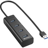 Sharkoon 4-Poort USB 3.0 Hub usb-hub Zwart