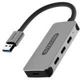 Sitecom CN-388 USB-C Hub 4-Port usb-hub Zilver/zwart