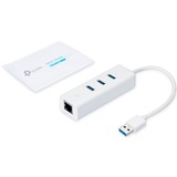 TP-Link UE330 3-Port USB 3.0 + Gigabit LAN usb-hub Wit