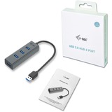i-tec 4-Port USB 3.0 Metal usb-hub Zwart