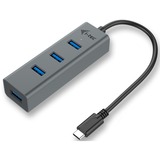 i-tec 4-Port USB-C Metal usb-hub Zwart