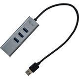 i-tec USB 3.0 Metal HUB 3 Port + Gigabit Ethernet Adapter usb-hub Antraciet