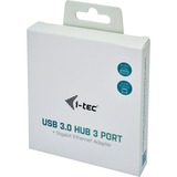 i-tec USB 3.0 Metal HUB 3 Port + Gigabit Ethernet Adapter usb-hub Antraciet