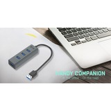 i-tec USB 3.0 Metal HUB 4 Port usb-hub Zwart