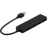 i-tec USB 3.0 Slim Passive HUB 4 Port usb-hub Zwart