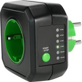 Ansmann AES1 Stekkerdoos met timer tussenstekker Zwart/groen, Energiebesparend