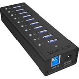 ICY BOX IB-AC6110 usb-hub Zwart, 10x USB 3.0 Poorten