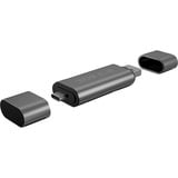 ICY BOX IB-CR200-C Externe cardreader met multi-USB connector kaartlezer Antraciet