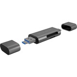ICY BOX IB-CR200-C Externe cardreader met multi-USB connector kaartlezer Antraciet