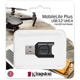 Kingston MobileLite Plus microSD reader kaartlezer Zwart
