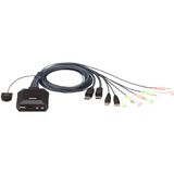 ATEN CS22DP 2P kvm-switch Zwart