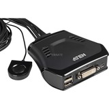 ATEN CS22D-AT kvm-switch Zwart