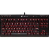Corsair K63 Compact Mechanical Gaming Keyboard Zwart, BE Lay-out, Cherry MX Red, Rode leds, TKL