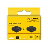 DeLOCK HDMI Switch 2 - 1 bidirectional 4K 60 Hz Zwart