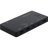 DeLOCK HDMI / USB-C KVM Switch 4K 60 Hz kvm-switch Zwart